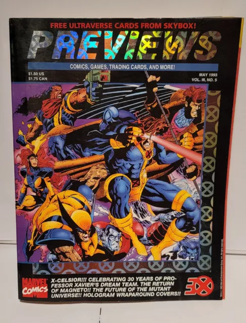 May 1993 Diamond Comics Previews Magazine Vol III #5 W Cards Deathmate X-Men