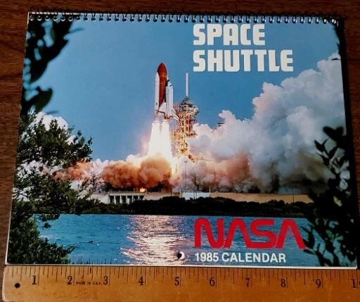 VINTAGE 1985 NASA Space Shuttle Calendar Colored Images Space $7.35 -  PicClick AU