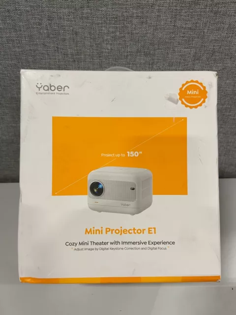 YABER Electric Focus Mini Projector E1, Project up to 150"