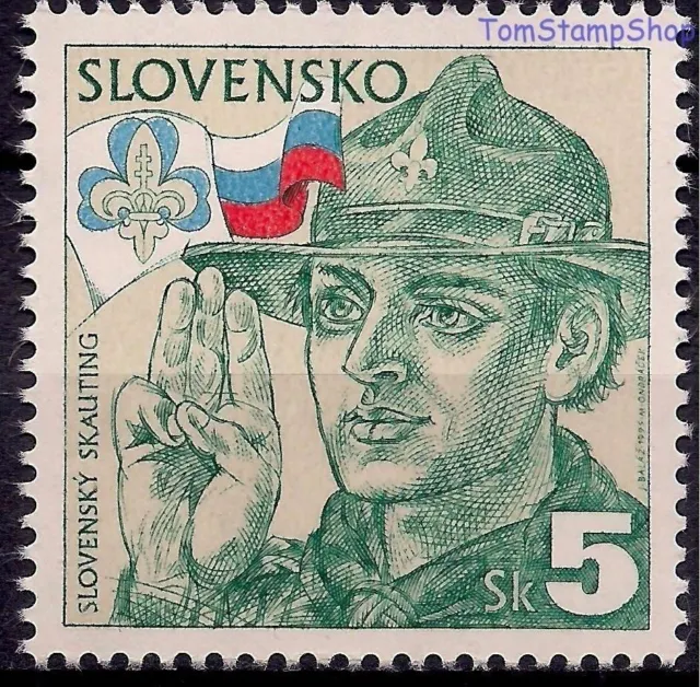 Slovakia 1995 Scouts Scouting Youth Hand Flag 1v MNH