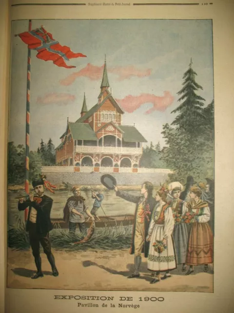 Secours Champs De Mars Pompier Expo Universelle Norvege Le Petit Journal 1900