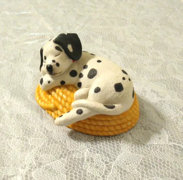 Prinston Gallery Hand Crafted Fine Porcelain Dalmation Figure"Dog Tired"  1994