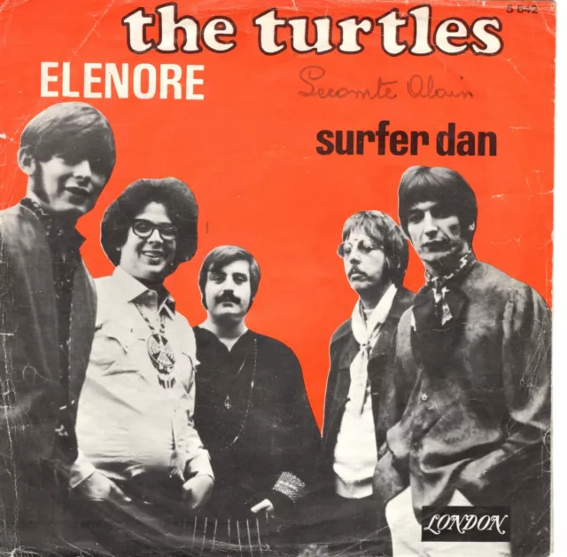 THE TURTLES ~ Elenore ~ 1968 Belgian 7" vinyl single, featuring Surfer Dan ~ p/s