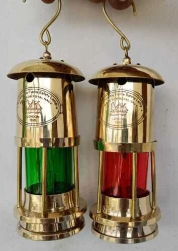 2 EINHEIT Messing Minor Oil Lamp Nautische Schiffslaterne Maritimes Bootslicht