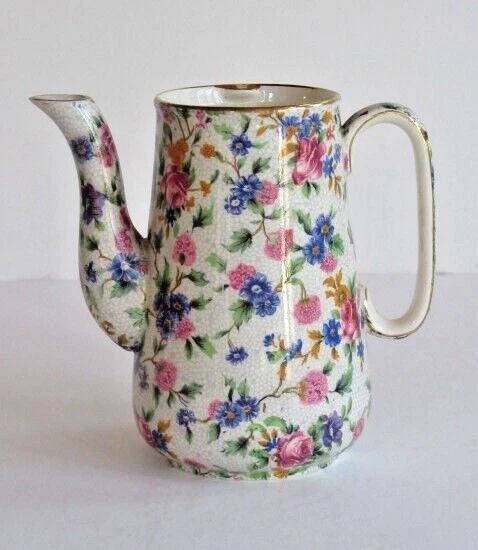 Royal Winton Grimwades Old Cottage Chintz (Pre 1960) COFFEE POT No Lid- 2 Cups