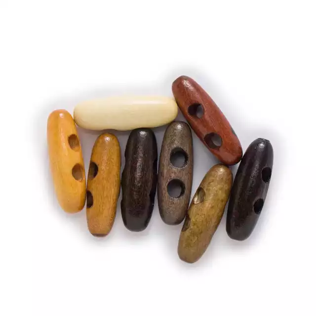 10pcs oval wooden toggle buttons for sewing clothing bags crafts accessories diy