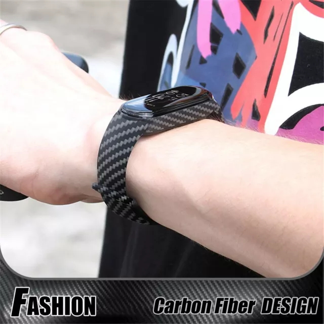 Cinturino di ricambio Cinturino in fibra di carbonio For Xiaomi Mi Band 6 5 4 3 2