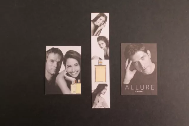 3 x Chanel Allure Perfume Fragrance Advertising Blotter Cards