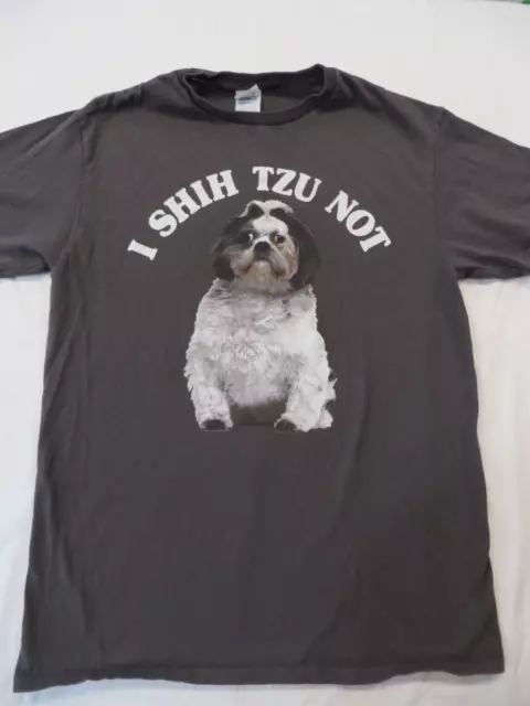 I Shih Tzu Not Adult Humor Med T shirt Dog Pet Lover