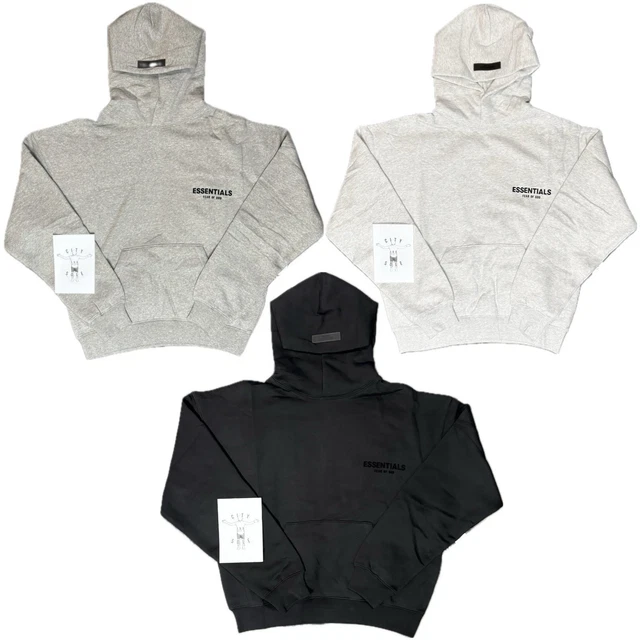 Felpa Con Cappuccio Fear Of God Essentials – Dark Heather Avena – Taglia 2XL – Nuova Con Etichette