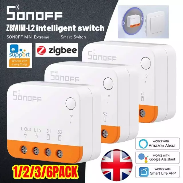 SONOFF MINI R4/L2 Smart Switch No Neutral Required Two-way Control 2024 US