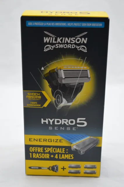 Lot Rasoir Wilkinson Hydro 5 Sense + 4  lames NEUF recharge pack