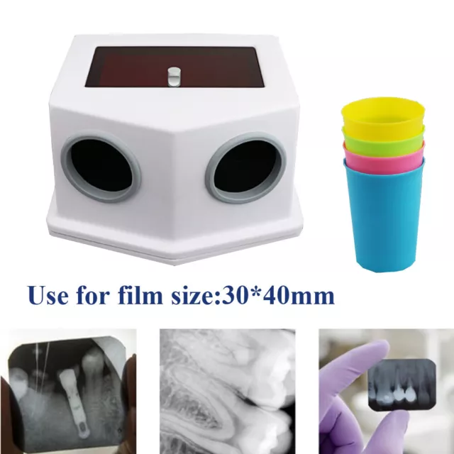 30×40mm Dental Manual Portable X-Ray Film Processor Developer Darkroom Box + Cup