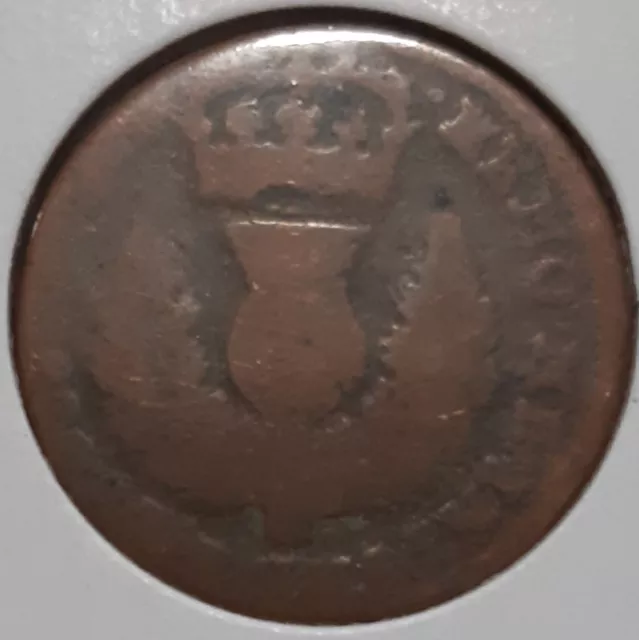 Original 1679 Scotland Charles II Sixpence "Bawbee" Colonial  Token KM# 115