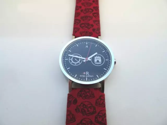 + VOLKSWAGEN VW Käfer Uhr,  unisex, rot, ORIGINAL 1200 1300 1302 1303