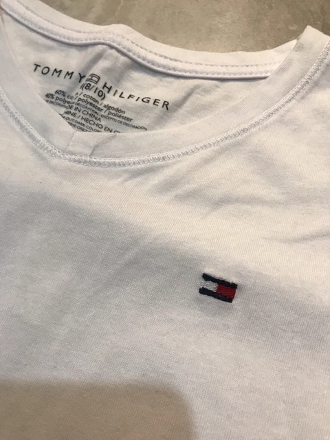 Girl’s Size Medium 8/ 10 White/ Yellow Tommy Hilfiger Short Set 9