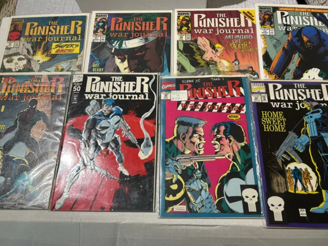 Punisher War Journal Comic Book Lot, Marvel,Collection,Jim Lee,Heroes,Spider Man