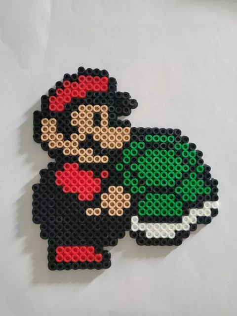 Meowser Custom Made Mario Perler 8-bit Perler Bead Art 