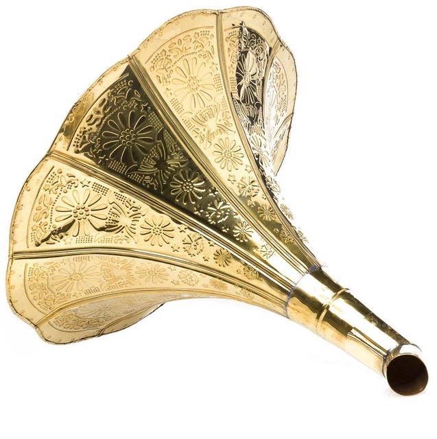 Fonendoscopio trompetilla sirena decoración oro 40cm estilo antiguo