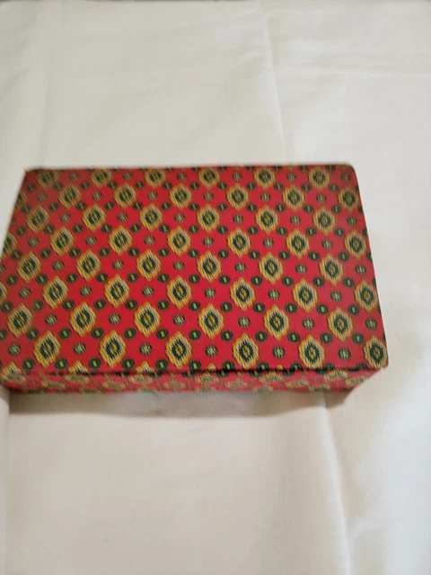 Boîte à Couture Ancienne En Tissu Décor Provençal – Vintage Français | Rangement Couture Décoration