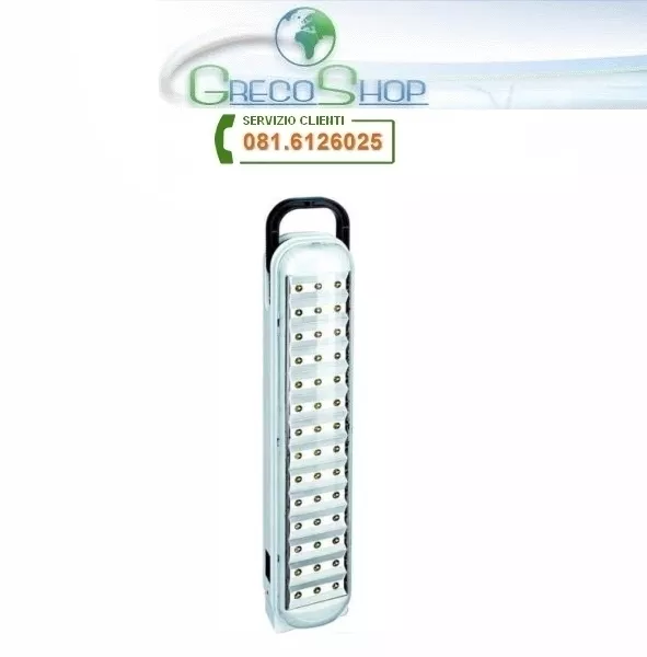 Lampada d'emergenza ultraluminosa ricaricabile 42 LED