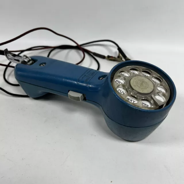 WESTERN ELECTRIC Linemans Bell System Rotary Hand Set Line Test Tool Blue VTG