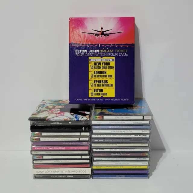 Elton John 27 CD Lot + Dream Ticket (4 DVD set) : GYBR ST Big Picture & more