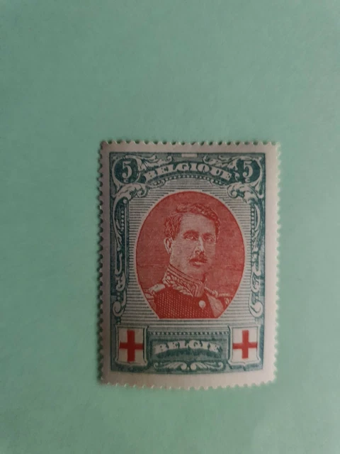 Timbre de la Belgique neuf avec Trace de charnière n°132 1914/18