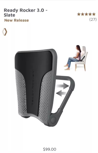 Ready Rocker 3.0 Color Slate Lumbar Support Seat Rocker