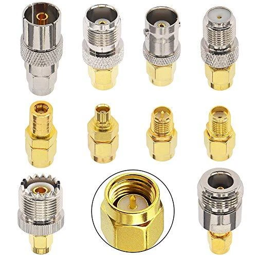 SMA Connector Kit SMA Male Plug to UHF Connector N Female Type TNC BNC MCX SM...