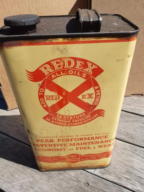 Vintage Redex Fuel Additive Old Garage Tin