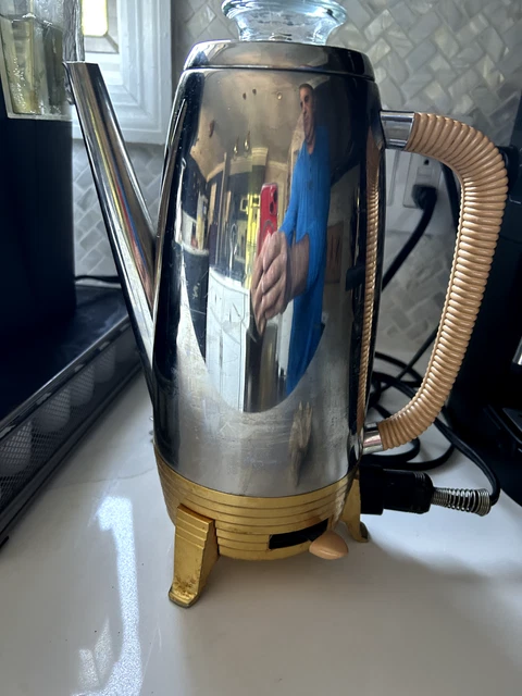 Vintage Cory Corporation Electric Coffee Maker Percolator Pot- Working- Tested Vintage Cory Corporation Electric Coffee Maker Percolator Pot- Working- Tested