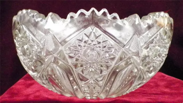 Quintec Bowl McKee Bros EAPG Early American Pressed Glass Antique A Beauty