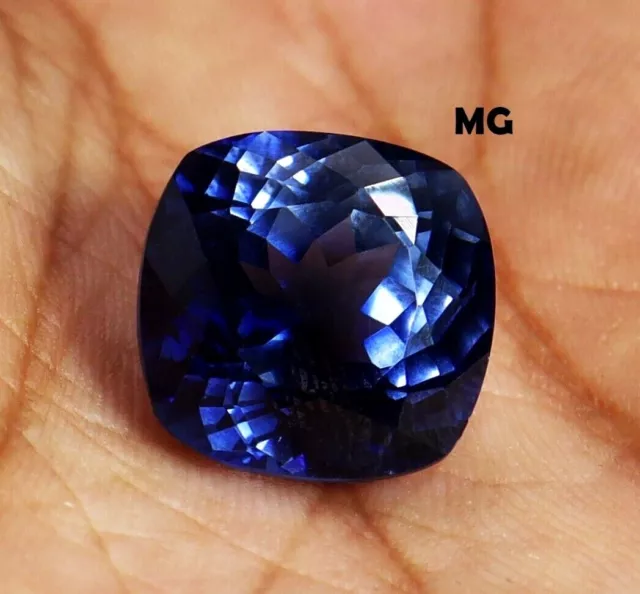 Sans Défaut 15.20 CT Naturel Kashmiri Saphir Bleu Coussin AAA+ Desseré Gemme