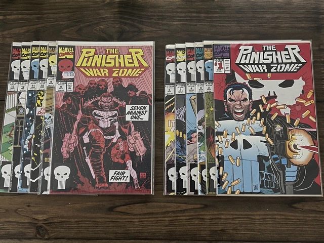 Marvel Comics 1992 Punisher War Zone 1-6 & 8-13 Lot