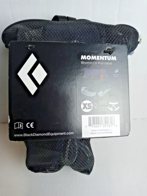 Black Diamond Momentum Women's Climbing Harness Stone Blue X-Small Female