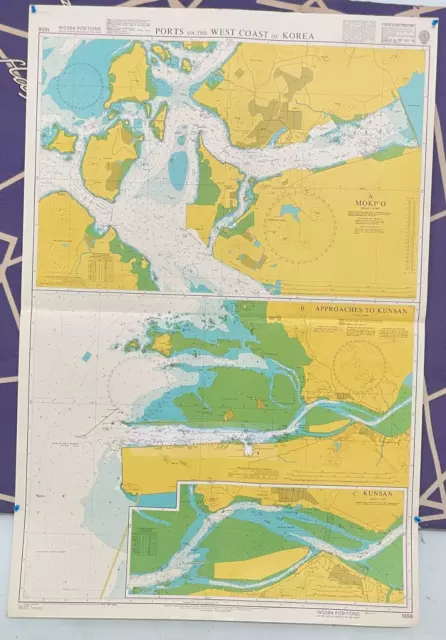 Admiralty 1558 PORTS ON THE WEST COAST OF KOREA MOKP'O Map Chart Marine Poster