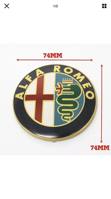4 Stickers Autocollants Logos Embl&egrave;me Alfa Romeo 5x5cm