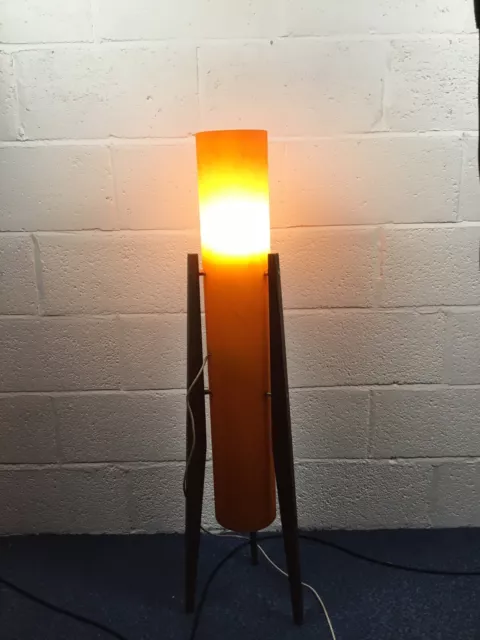 Retro Vintage 1960’s/70’s Rare Rocket Lamp Floor Standing Orange