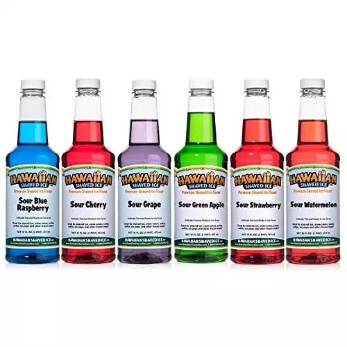 Hawaiian Shaved Ice Sour Syrup 6 Pack, Pints