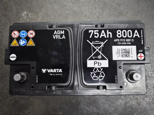 ORIGINAL VW AUDI AGM Varta Batterie 12V 68Ah 380A 680A 7P0915105 46/2018  Top100% EUR 175,00 - PicClick DE