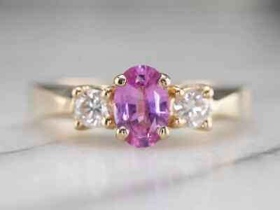 14k Gold 5ct Pink Sapphire Gemstone Handmade Unique Design Wedding Ring For Her