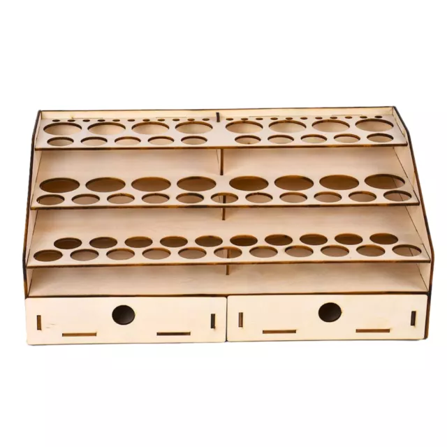 58 Holes Module Craft Pigment Brushes Epoxy Tool Wooden Organizer Storage