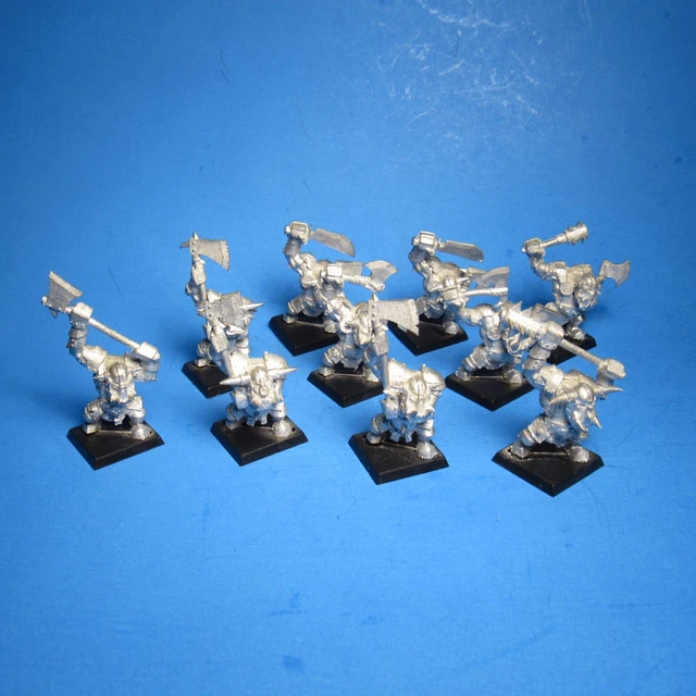 GW Warhammer Fantasy Orcs and Goblins Black Orcs x10 OOP Metal i30