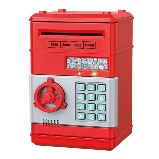 Tirelire électronique ATM Avec Code PIN - Automatique Pour Billets Et Pièces, Cadeau Enfant Noir