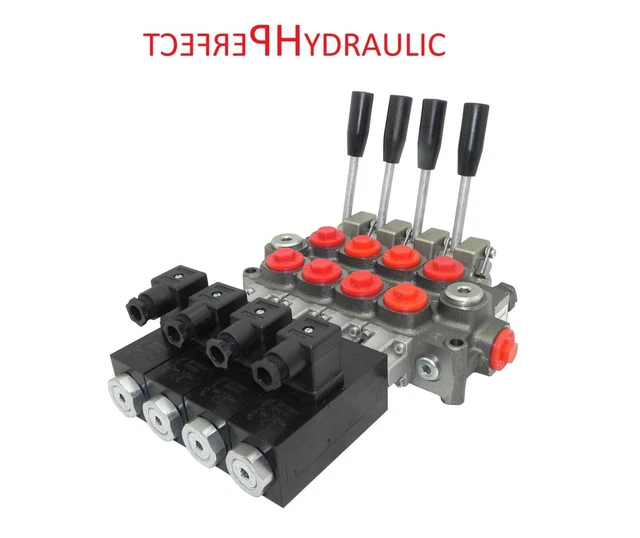 Handsteuerventil / Handhebelventil 45L Mit Euro-Steckdosen-Schnellkupplung – Hydraulikzubehör