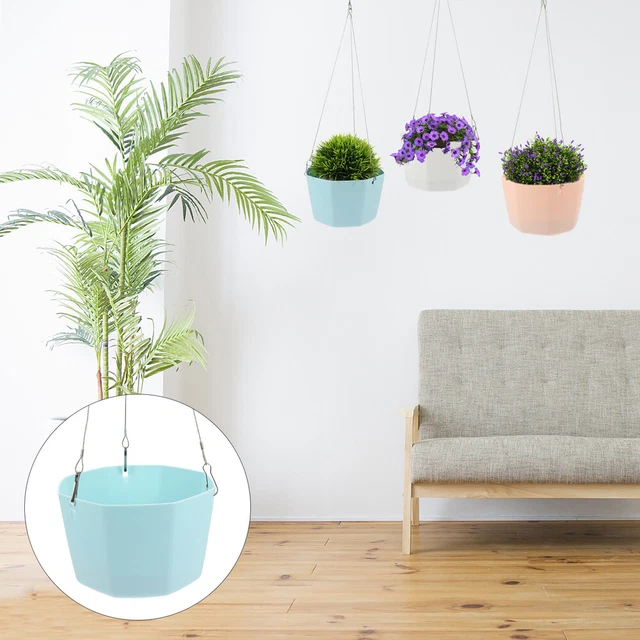 3 Sets Hanging Flower Basket Hanging Basket Basin Pot Plants Indoor