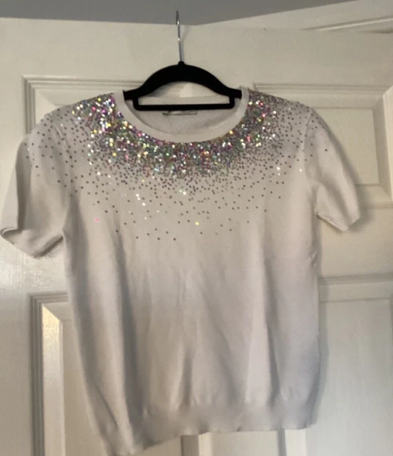 Zara grey sequin jumper online
