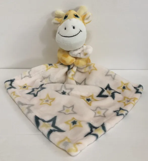 Little Beginnings Giraffe Plush SecurityBlanket Lovey Baby Yellow Blue Star