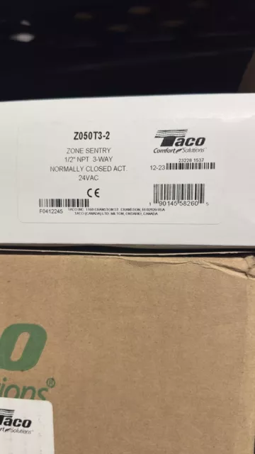 TACO Z050T3-2 Zone Valve,3 Way,Closed System,1/2" NPT